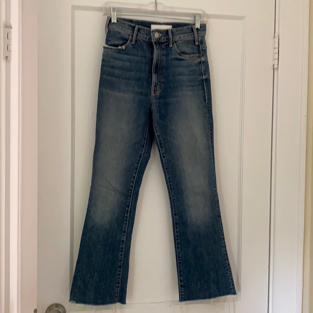 MOTHER Denim Hustler Ankle Fray, 24